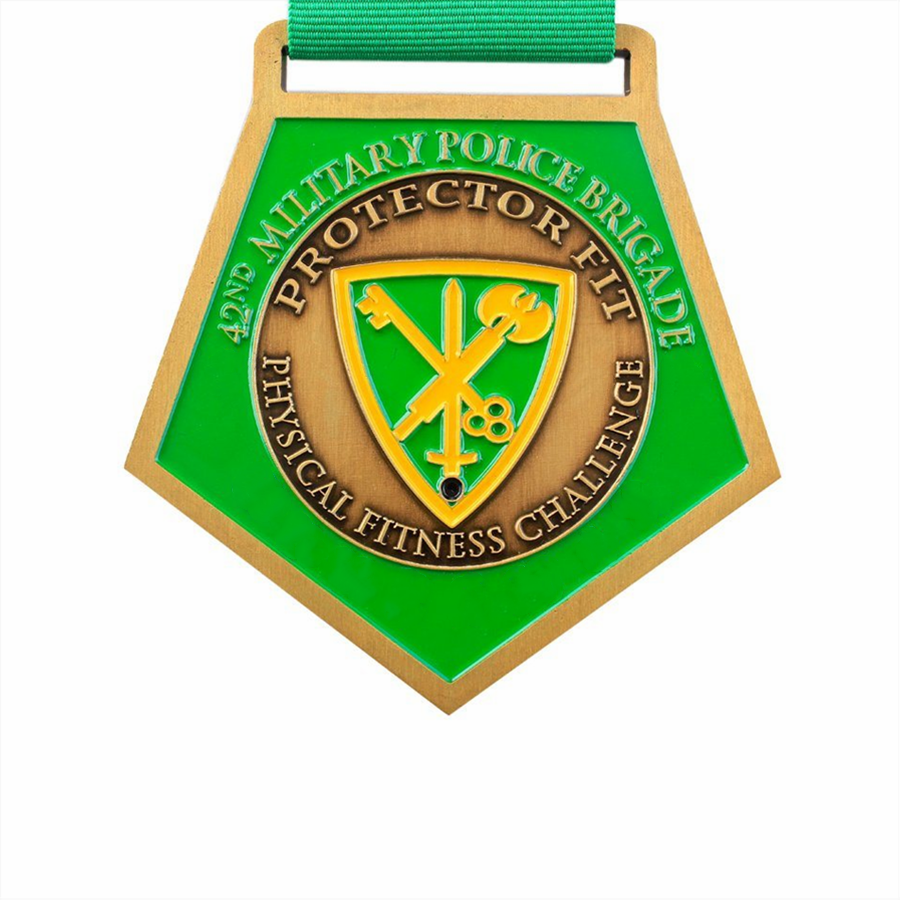 Aangepaste groene email Bronze Pentagon Commendation Medal