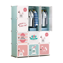 Portable Foldable Plastic Cloth Wardrobe for Modern Customized Bedroom Closets