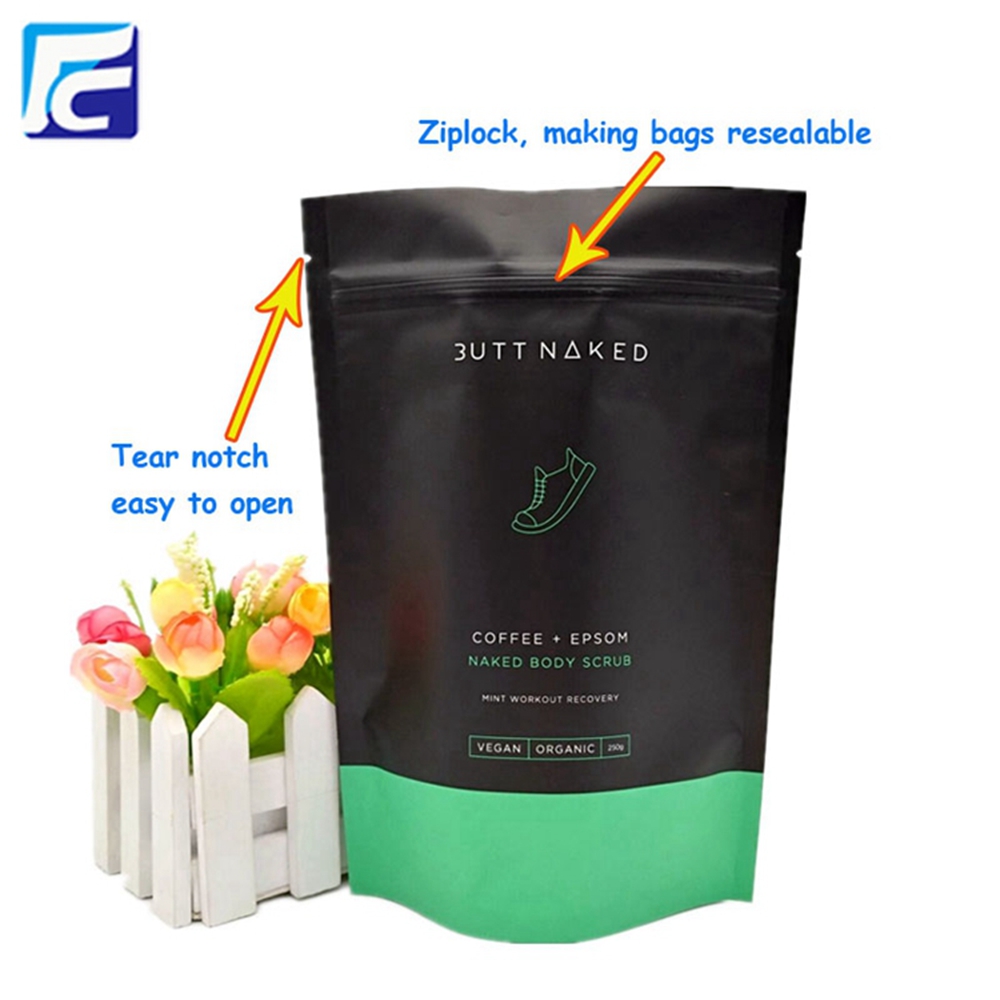 Matt ziplock plastic bags