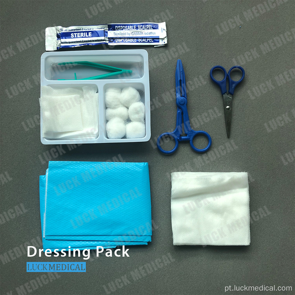 Kit de vestir de cuidados com feridas descartáveis