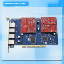 Tdm410p Asterisk 4 Port FXO FXS PCI Card, Asterisk Analog Sound Card, VoIP Telephony Card, Compatible with All Analog Digium Card