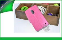 Pink Wallet Flip Leather Nokia Cell Phone Cases For Lumia 6
