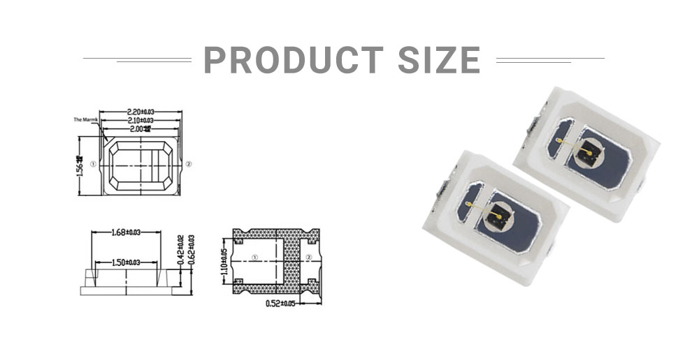 Size of 850nm IR LED