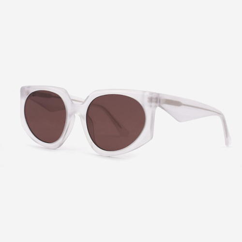 Vintage Oval-shaped Acetate Female Sunglasses