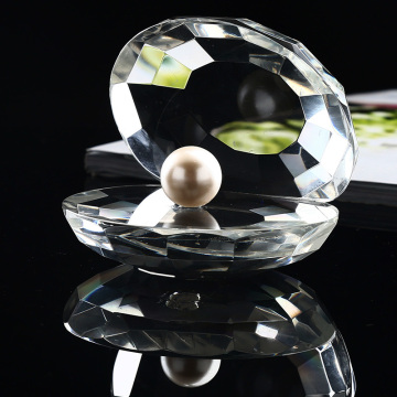 Crystal Glass Sea Shells with Pearl Crystal Oysters - Wedding Anniversary Gifts