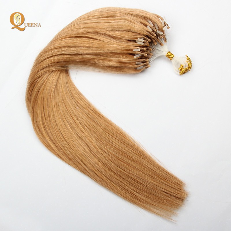 Double Drawn 30 Inch Micro Links Loop Hair 0.5g/0.8g/1g Cheap Micro Ring  Remy Fan/V/ U Tip Flat Tip i Tip Hair Extension