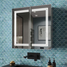 Illuminated 430 Stainless Steel Bathroom LED Mirror Cabinet