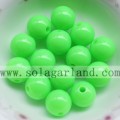 Perles d&#39;entretoise rondes en plastique acrylique mélangées par fluorescence opaque