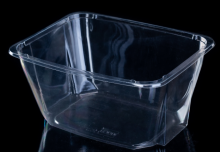 Disposable Rectangular Fruit Salad Box Clear Plastic