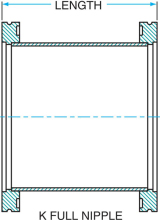 ISO-K DN160 Full Nipple Stainless Steel