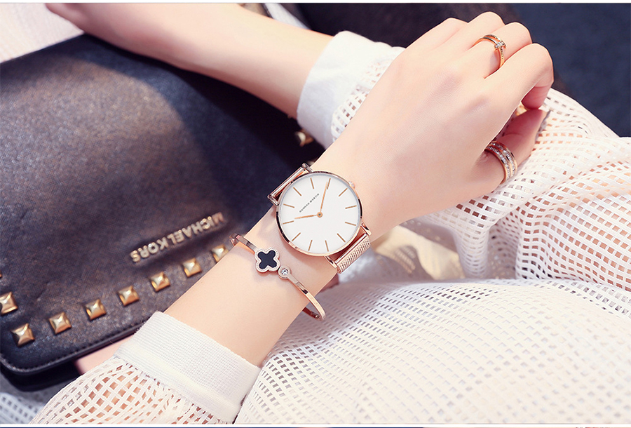 Hannah Martin CC36 Stainless Steel Band Japan Quartz Movement Waterproof Women Full Rose Gold Ladies Luxury Wrist Watch
