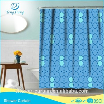 Polyester Fabric Circle line Shower Curtain