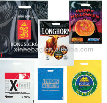 LDPE shopping bag with die cut