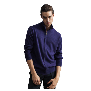 Fine cashmere wool fabric cardigan sweaters for men