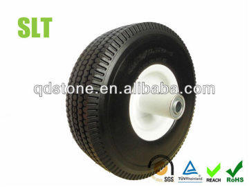 10 inch Flat Free pu foamed Hand Truck Tire,10 inch Flat Free pu filled tyre, trolley tyre 4.10/3.50-4
