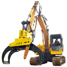 Excavator Grapple Saw: Tree and Log Cutting Attachment