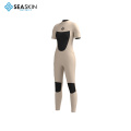 Seaskin Short Sleeve Rear Zip Women's Springsuit Wetsuit