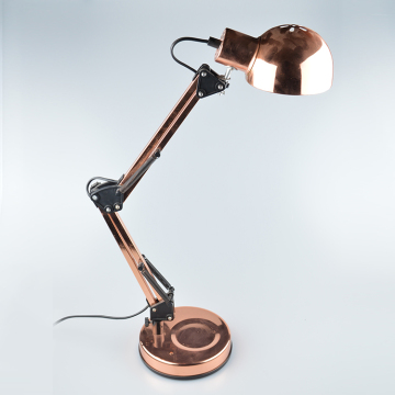 Metal Foldable Long Arm Folding Metal Desk Lamp Online Switch Table Lighting With Shade Bulb Base Lamp