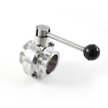 Sanitary quick installation butterfly valve
