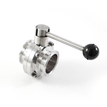 Sanitary quick installation butterfly valve