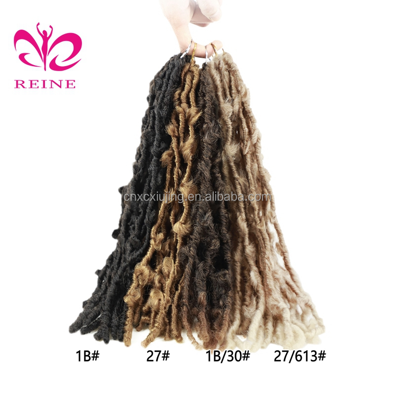 REINE Synthetic hair extention Bob Locs For African women Crochet Distressed Soft Faux butterfly locs