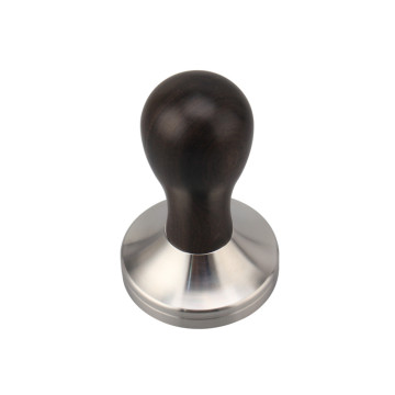 Coffee Tamper With Black Wooden Handle