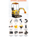 1.2 T mini digger with accessoires rhnoceros XN12 excavator