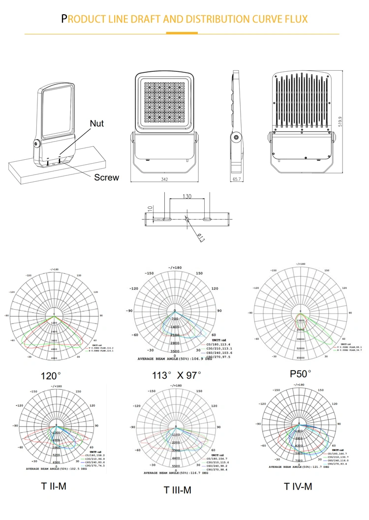 30W IP66 Outdoor CE LED Floodlight Fixture