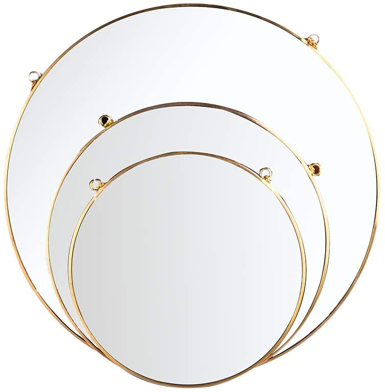 Dekorasi cermin lingkaran dinding gantung