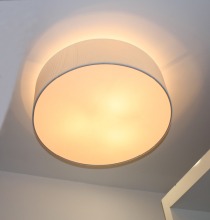Modern Cream Pleated Shade Acrylic Ceiling Light