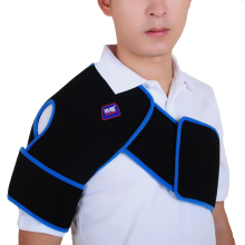 Shoulder cold therapy wrap with ice gel pack
