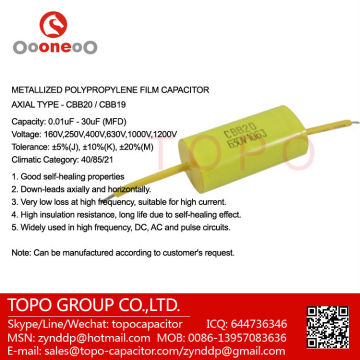 125j metallized polypropylene film capacitor