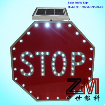 Stop warning solar sign