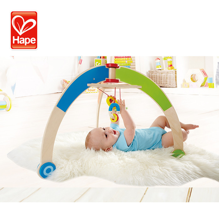 Hape brand New design baby wooden multi-function safety baby play gym wood