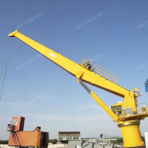 OUCO 25T BOOM rigide Boom offshore Crane avec peinture Jotun résistante à la corrosion