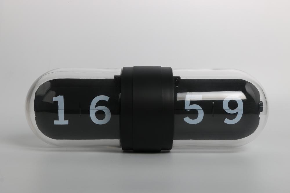 Black Capsule Flip Desk Clock