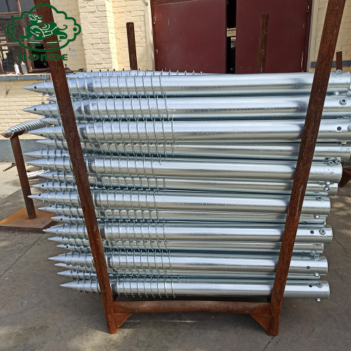 Galvanized Ground Screw Pile Foundation For Fence System