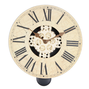 Horloge Murale Vintage en Bois avec Pendule