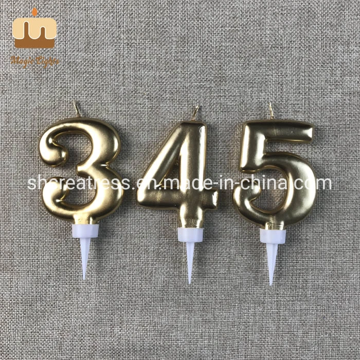 Big Number 2 Birthday Candle Cake Toppers for Men