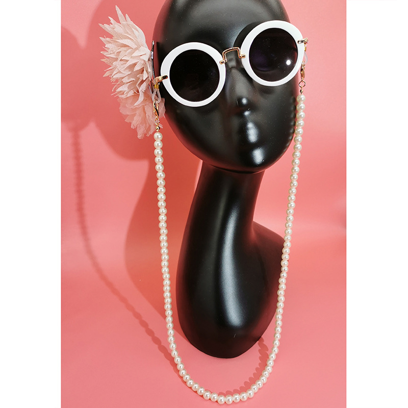 luxury glass chain eyewear accessories pearl glasses chain long beaded eyeglasses chain pearl wholesale