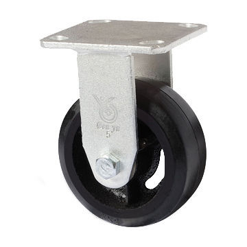 Caster, Made of Rubber Material, with Zinc-plated Housing