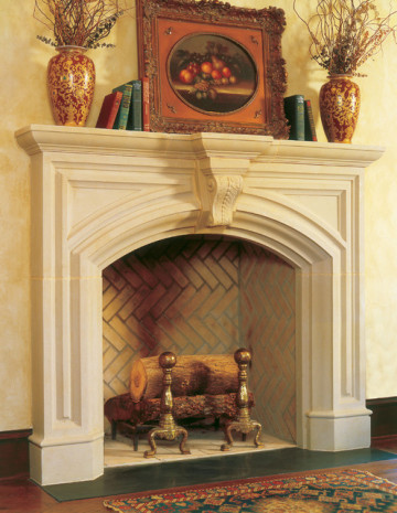 Traditional fake fireplace