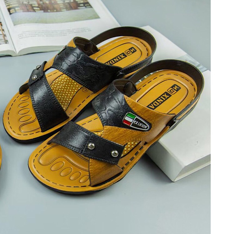 2021 New Design Custom Logo Slide Sandals PVC Soft Sandals Breathable Slippers Outdoor for Man OEM
