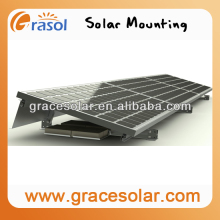 ballasted mounting system for flat roof, solar energy components for flat roof, guide rails and clamps for flat roof