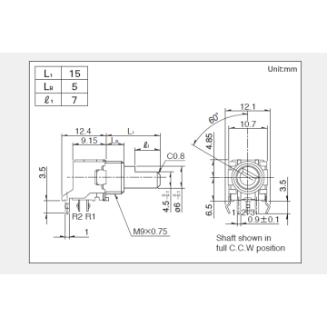 Rk09l series Rotary potentiometer