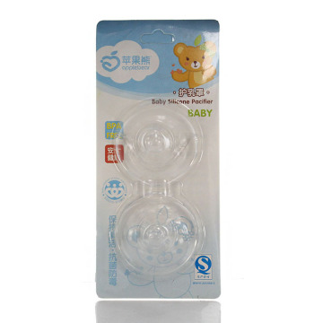 Silicone Nipple Protective Cover - Full Round Head Pacifier for Breastfeeding (One Pair)