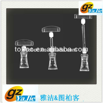 clear supermarket acrylic/plastic clip strip display/clip display