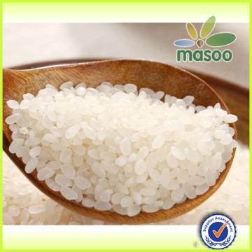 White rice round shape and easy cooking