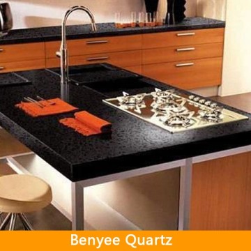 Newstar quartz stone black quartz stone countertop