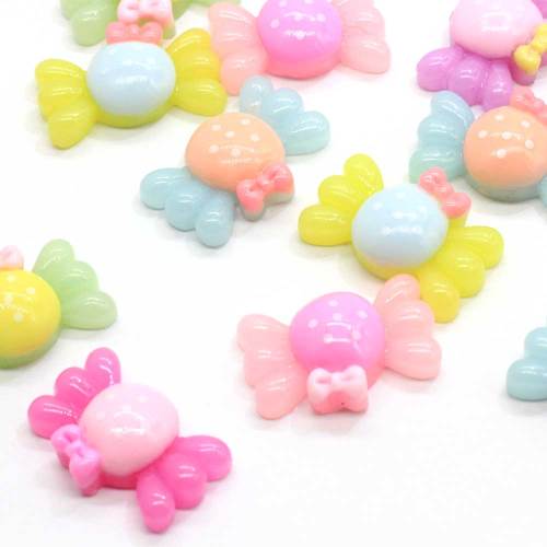 24 mm επίπεδη πλάτη ρητίνη Cabochon Kawaii Candy Figurine Slime Charm Διακοσμήσεις Scrapbook DIY Αξεσουάρ Κουμπιά